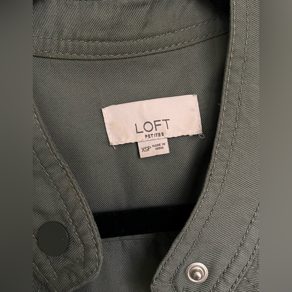 LOFT Green Utility Jacket - Picture 2 of 5